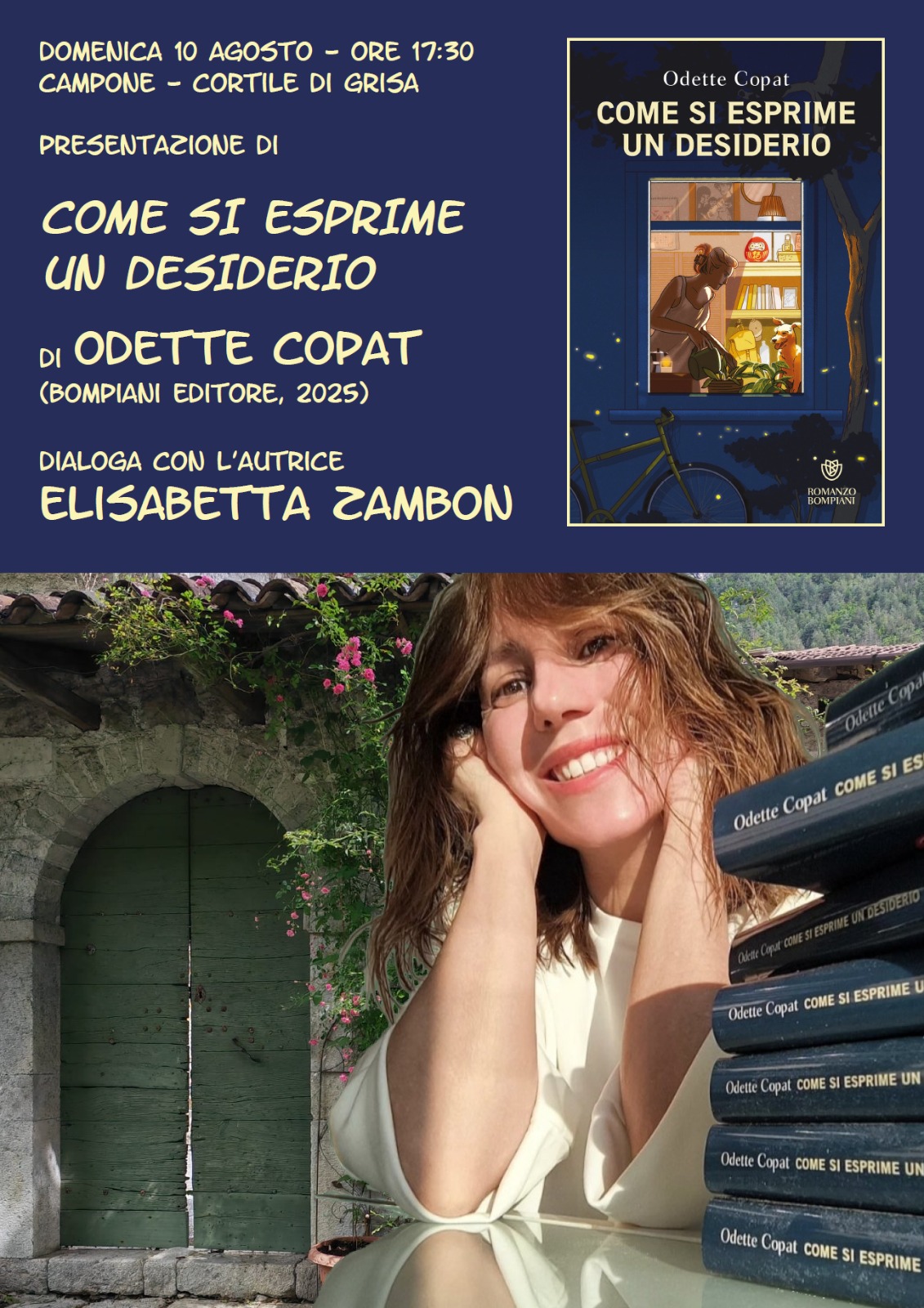 : Odette Copat a Campone con “Come si esprime un desiderio”