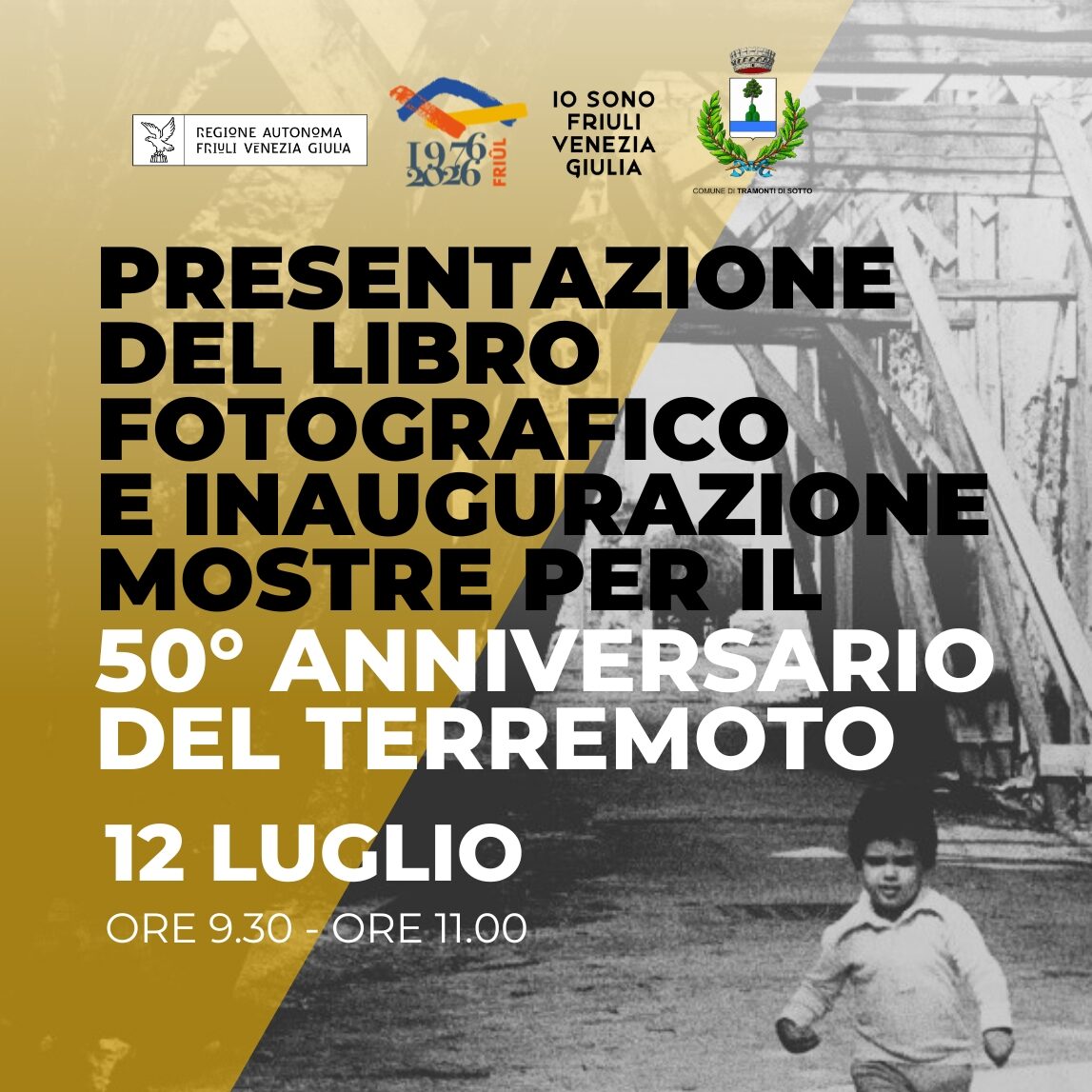 Libro fotografico e mostre sul Terremoto del Friuli a Tramonti | 12 luglio 2026