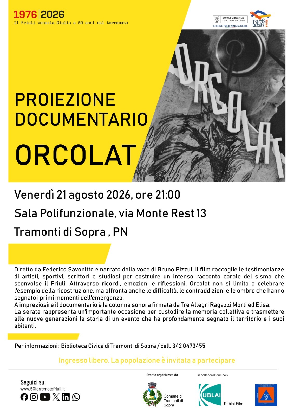 Orcolat 50 anni terremoto