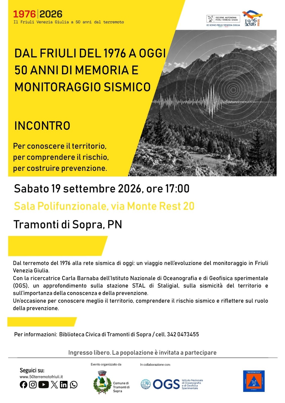 Locandina Dal Friuli del 1976 a oggi_1